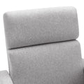 Modern Upholstered Rocker Nursery Chair Plush Seating Glider Swivel Recliner Chair, Gray Gray Linen