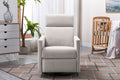 Modern Upholstered Rocker Nursery Chair Plush Seating Glider Swivel Recliner Chair, Tan Tan Linen