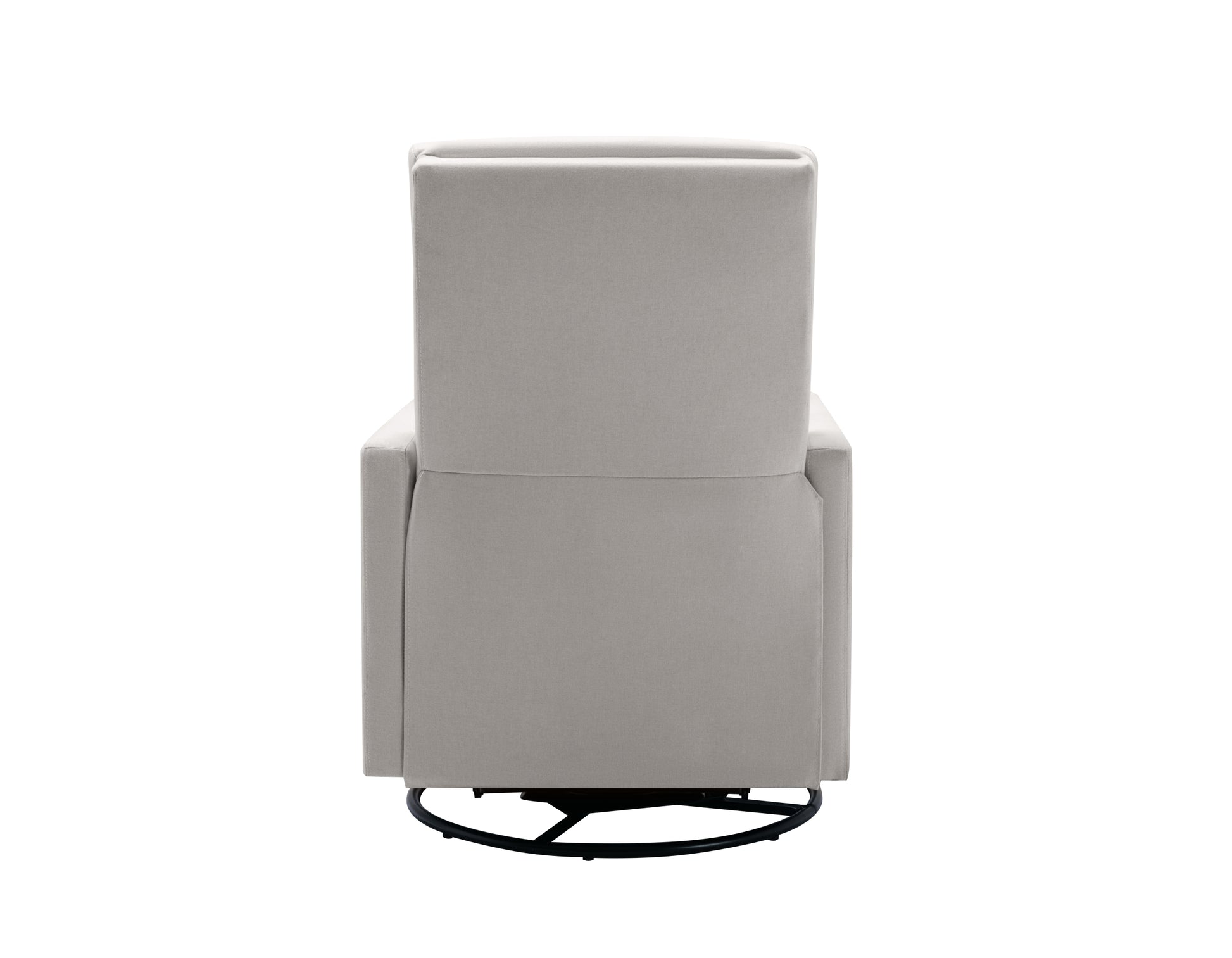 Modern Upholstered Rocker Nursery Chair Plush Seating Glider Swivel Recliner Chair, Beige Beige Linen