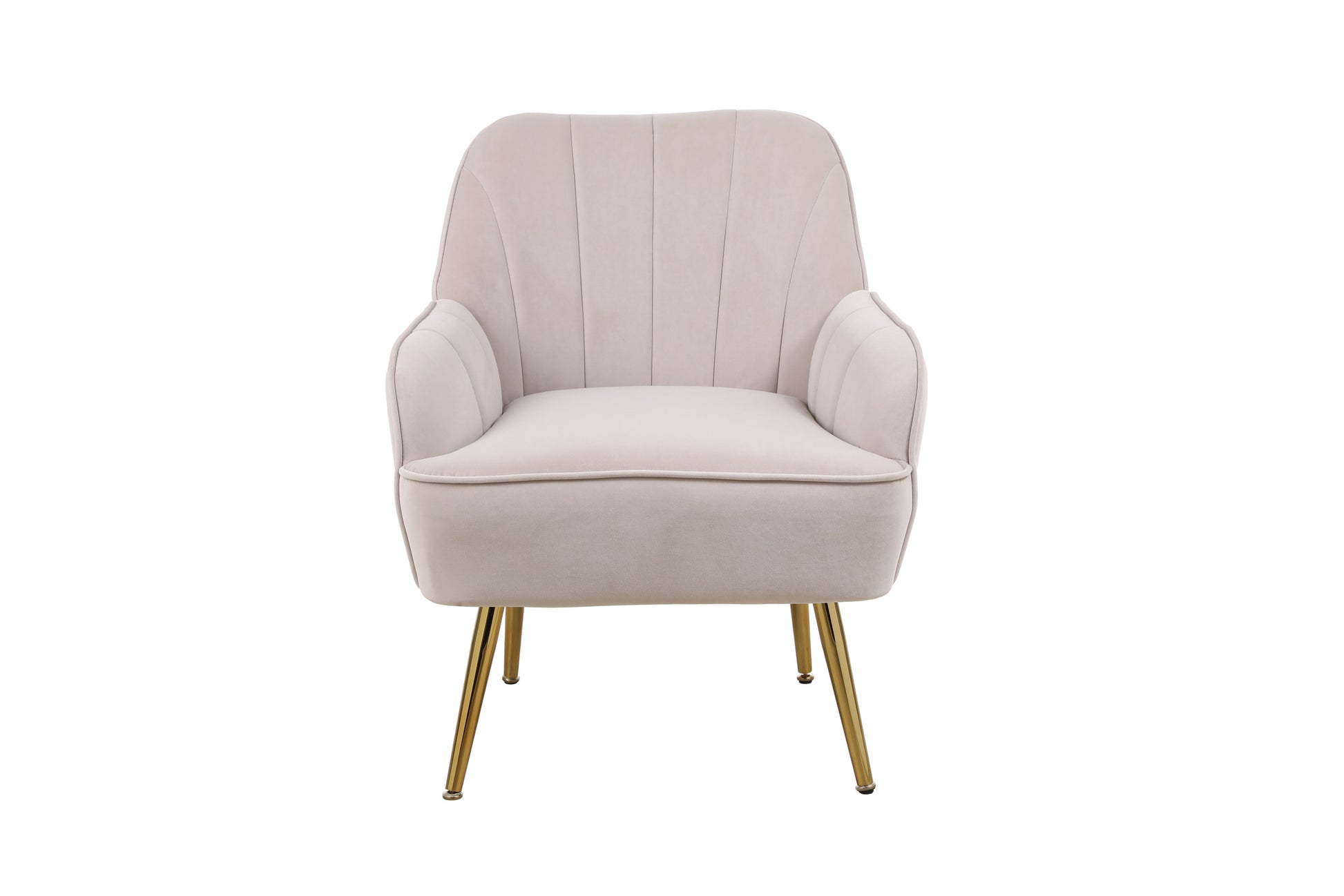 Modern Mid Century Chair Velvet Sherpa Armchair For Living Room Bedroom Office Easy Assemble Beige Beige Foam Velvet