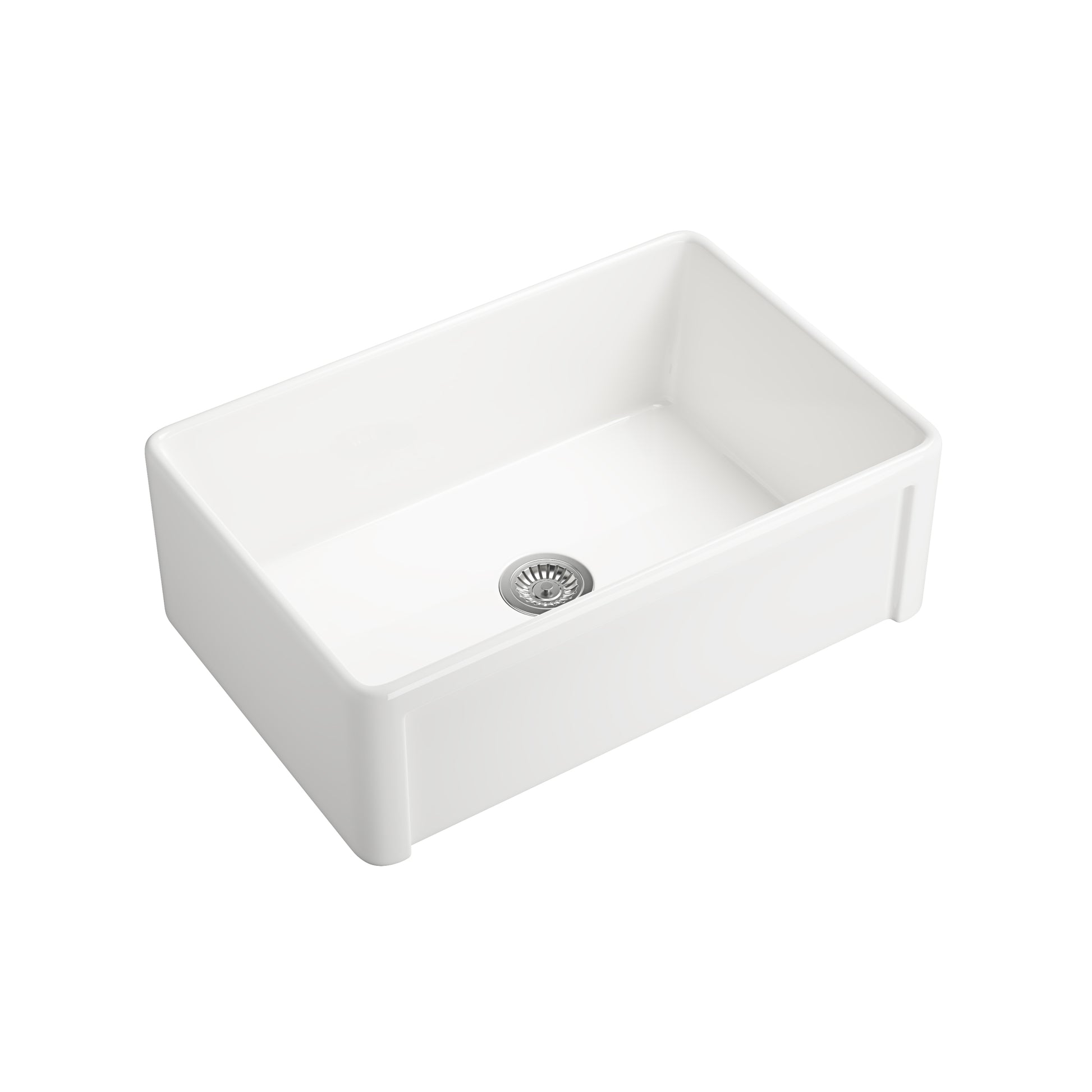 Inch White Farmhouse Sink Deep Apron Sink Undermount Farmhouse Kitchen Sink Single Farm Sink White Ceramic