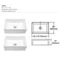 Inch White Farmhouse Sink Deep Apron Sink Undermount Farmhouse Kitchen Sink Single Farm Sink White Ceramic