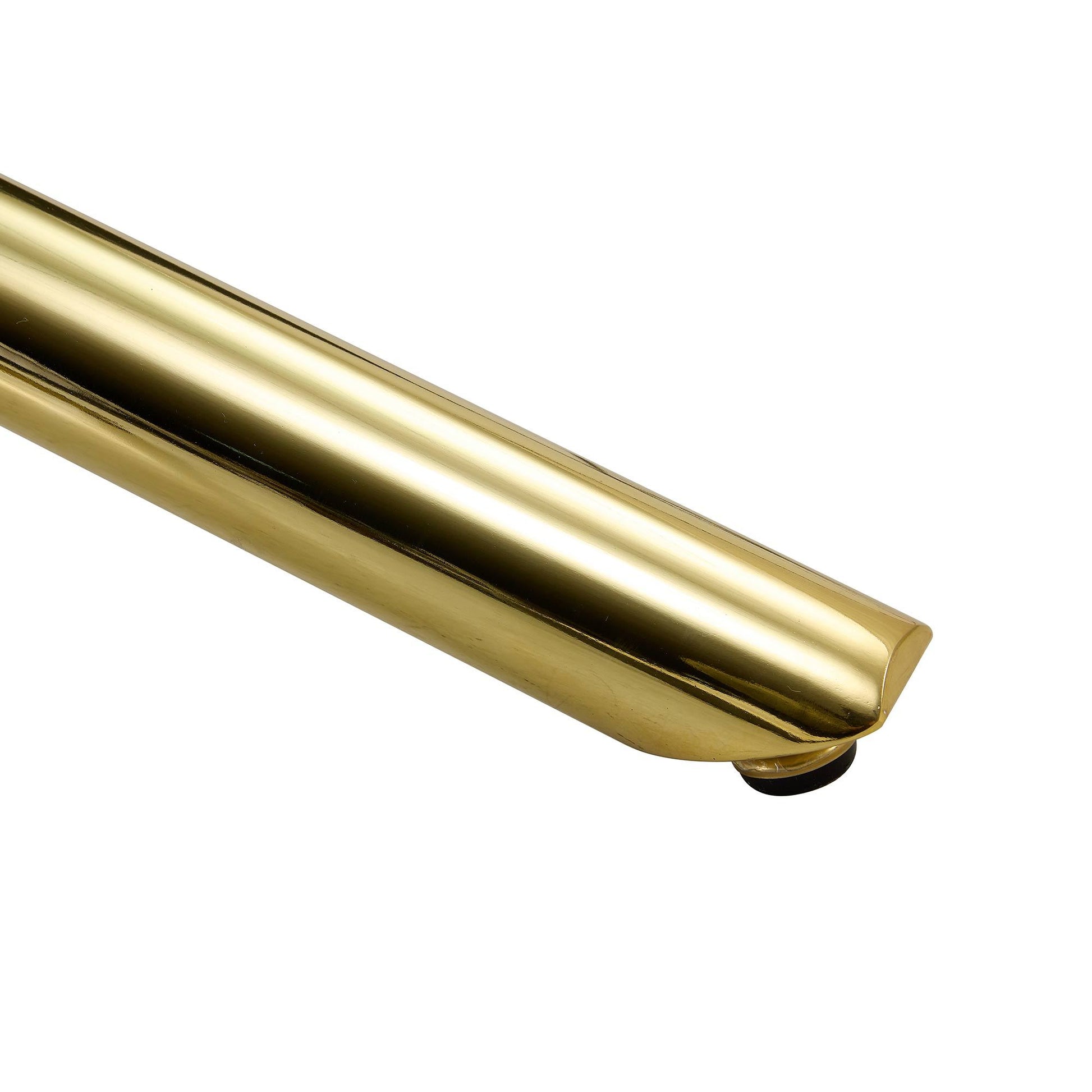 Large Modern Simple Rectangular Glass Dining Table For 4 8 People With 0.39" Tempered Glass Top And Golden Metal Legs For Kitchen, Dining Room, Living Room, Meeting Room, Banquet Hall Golden Glass