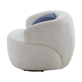 Swivel Barrel Chair Living Room, Single Chair For Small Space Comfy Round Sofa Chair Boucle Accent Chair Circle Sherpa, Arm Chair Reading Room Chair Lounge Chair Bedroom Club Beige Beige Upholstered