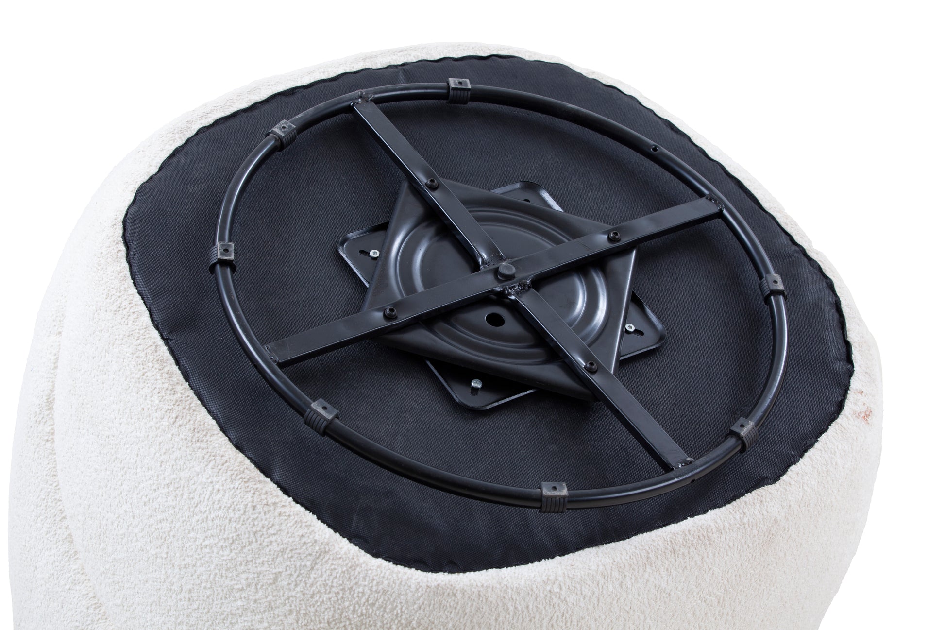 Swivel Barrel Chair Living Room, Single Chair For Small Space Comfy Round Sofa Chair Boucle Accent Chair Circle Sherpa, Arm Chair Reading Room Chair Lounge Chair Bedroom Club White Upholstered 1 Seat