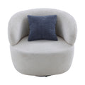 Swivel Barrel Chair Living Room, Single Chair For Small Space Comfy Round Sofa Chair Boucle Accent Chair Circle Sherpa, Arm Chair Reading Room Chair Lounge Chair Bedroom Club Beige Beige Upholstered