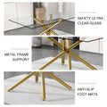 Large Modern Simple Rectangular Glass Dining Table For 4 8 People With 0.39