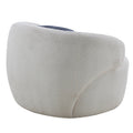 Swivel Barrel Chair Living Room, Single Chair For Small Space Comfy Round Sofa Chair Boucle Accent Chair Circle Sherpa, Arm Chair Reading Room Chair Lounge Chair Bedroom Club White Upholstered 1 Seat