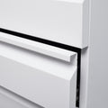3 Drawer File Cabinet with Lock, Steel Mobile Filing white-metal