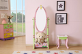 Olivia The Fairy Girls Wooden Standing Mirror Pink Mdf