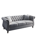 3 Seater 3 Seater Combination Sofa.Grey Velvet W834S00062 Grey Foam Velvet
