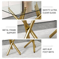 Large Modern Minimalist Rectangular Glass Dining Table For 6 8 With 0.39