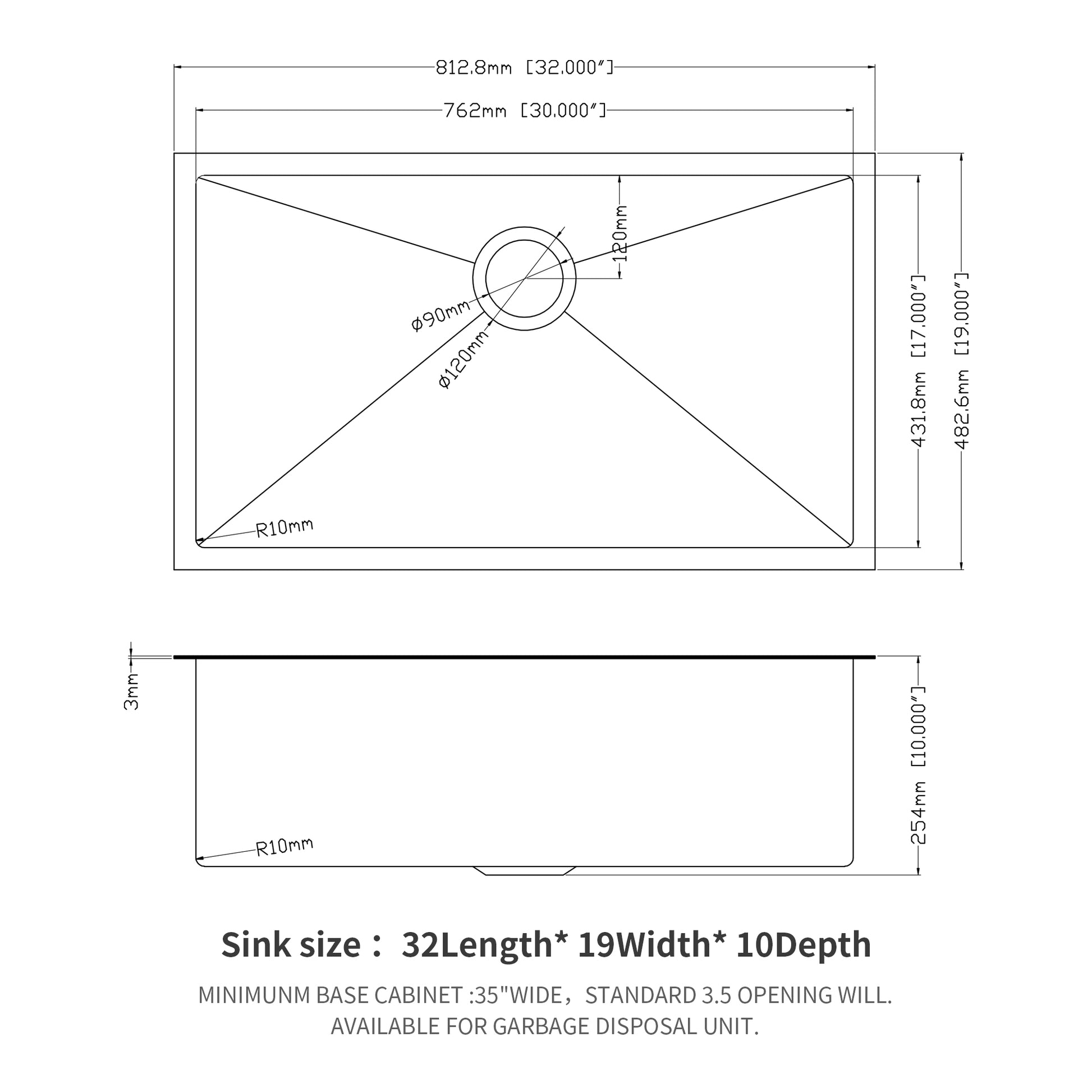 32 Inch Undermount Sink 32" X 19" X 10" Gunmetal Black Undermount Kitchen Sink 16 Gauge 10 Inch Deep Single Bowl Kitchen Sink Basin Gunmetal Black Stainless Steel