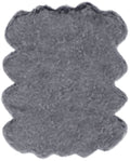 Black Faux Fur Area Rug 6X7.5 Black Acrylic