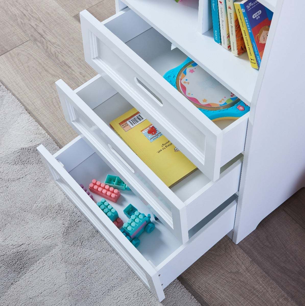 White Bookcase Book Shelf Storage Unit