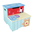 Joseph Boys Blue Animal Step Stool Blue Mdf