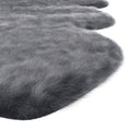 Black Faux Fur Area Rug 6X7.5 Black Acrylic