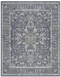 Damara Blue, Gray, And Multi Color Viscose Area Rug 5X8 Blue Viscose