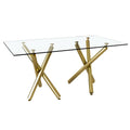 Large Modern Minimalist Rectangular Glass Dining Table For 6 8 With 0.39