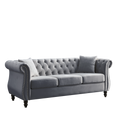 3 Seater 3 Seater Combination Sofa.Grey Velvet W834S00062 Grey Foam Velvet