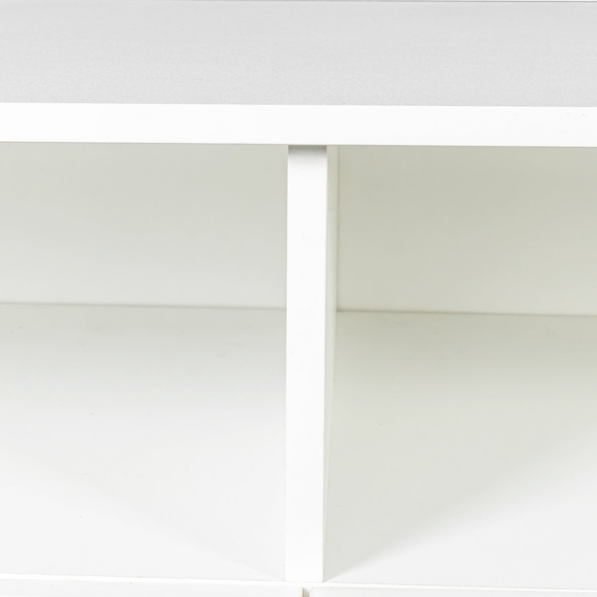 White Modern Minimalist Tv Cabinet 80 Inch Tv Stand, Open Locker Living Room Bedroom White Mdf