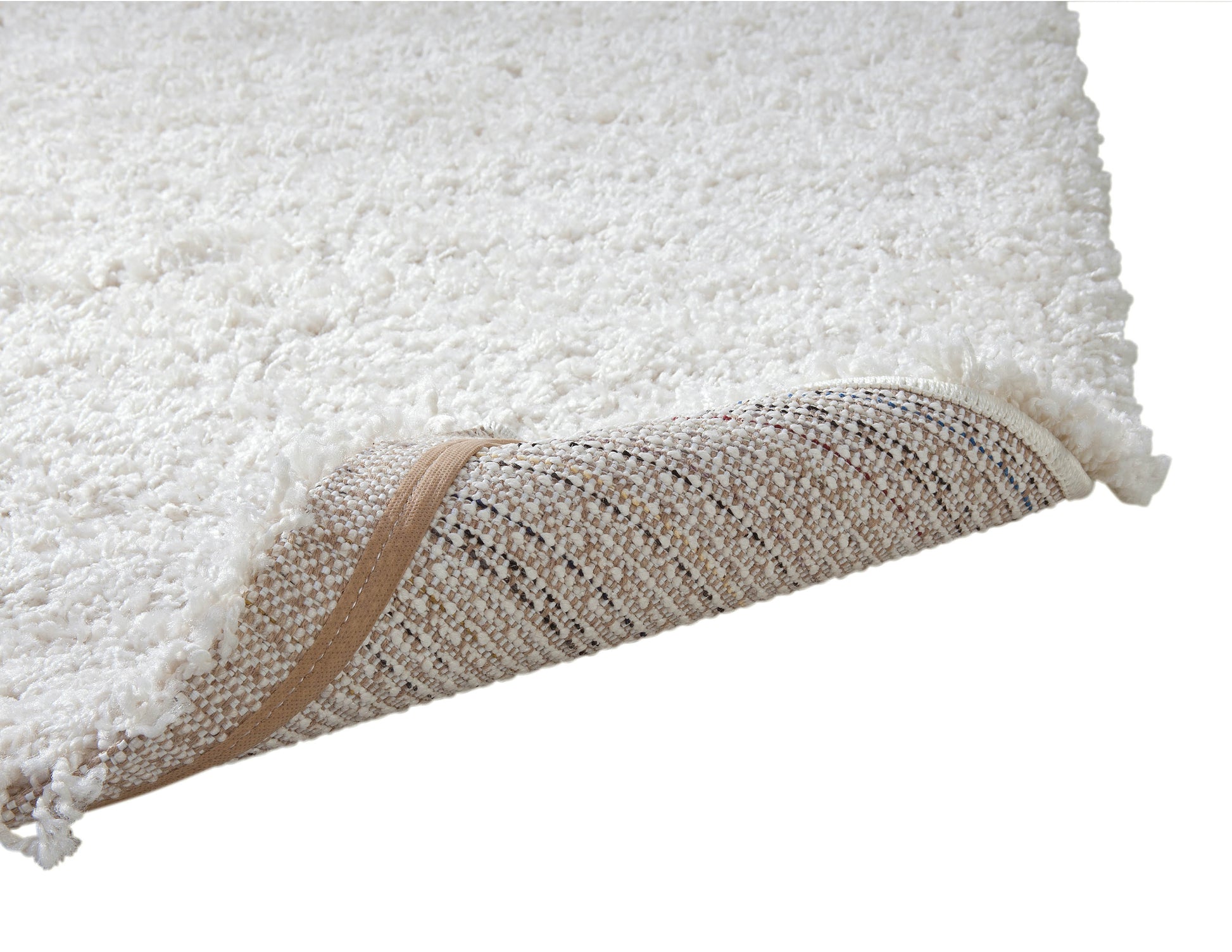 Shag White Area Rug 5X8 White Olefin