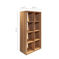 Smart Cube 8 Cube Organizer Storage With Opened Back Shelves,2 X 4 Cube Bookcase Book Shleves For Home, Office ,Walnut Color Walnut Mdf