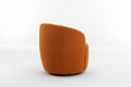 Teddy Fabric Swivel Accent Armchair Barrel Chair With Black Powder Coating Metal Ring,Caramel Caramel Foam Wool