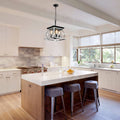 4 Light Farmhouse Chandeliers For Dining Room White No Bulbs White Ceiling Lights Traditional Metal