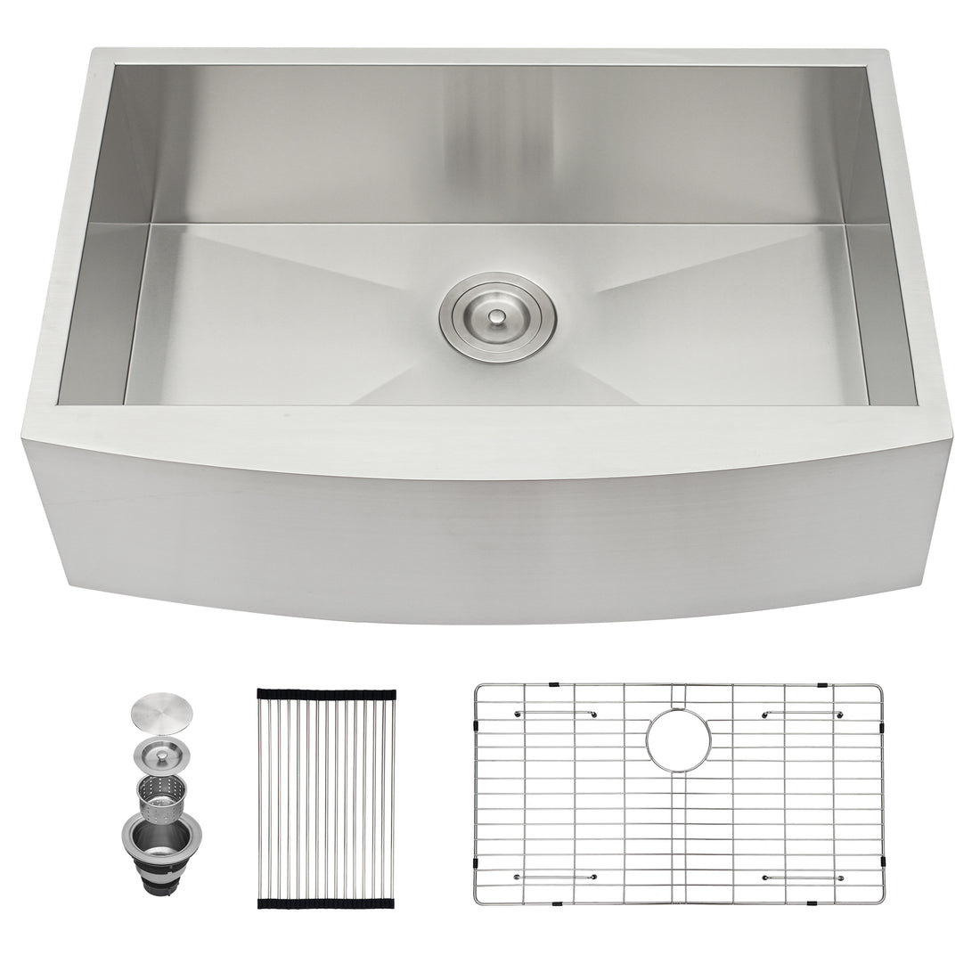 36 Farmhouse Sink 36 Inch Kitchen Sink Stainless Steel 18 Gauge Apron Front Kitchen Sink Brushed Nickel Stainless Steel