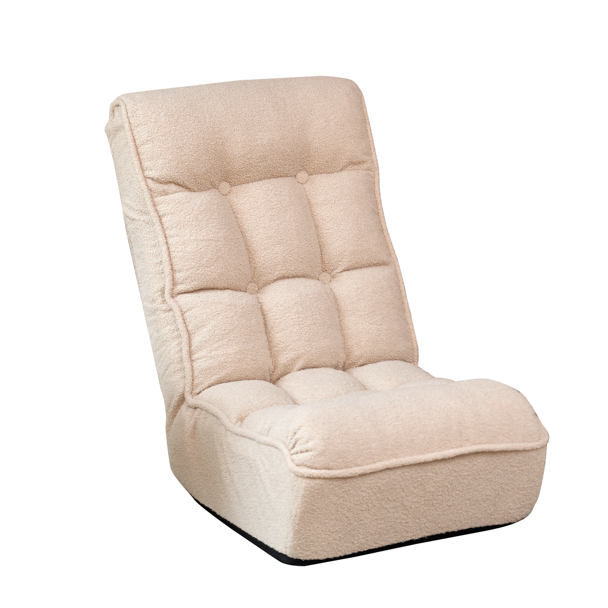 Single Sofa Reclining Chair Japanese Chair Lazy Sofa Tatami Balcony Reclining Chair Leisure Sofa Adjustable Chair White Cotton Metal