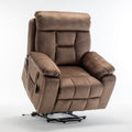 Recliners Lift Chair Relax Sofa Chair Livingroom Furniture Living Room Power Electric Reclining For Elderly Antique Brown Cotton Velvet