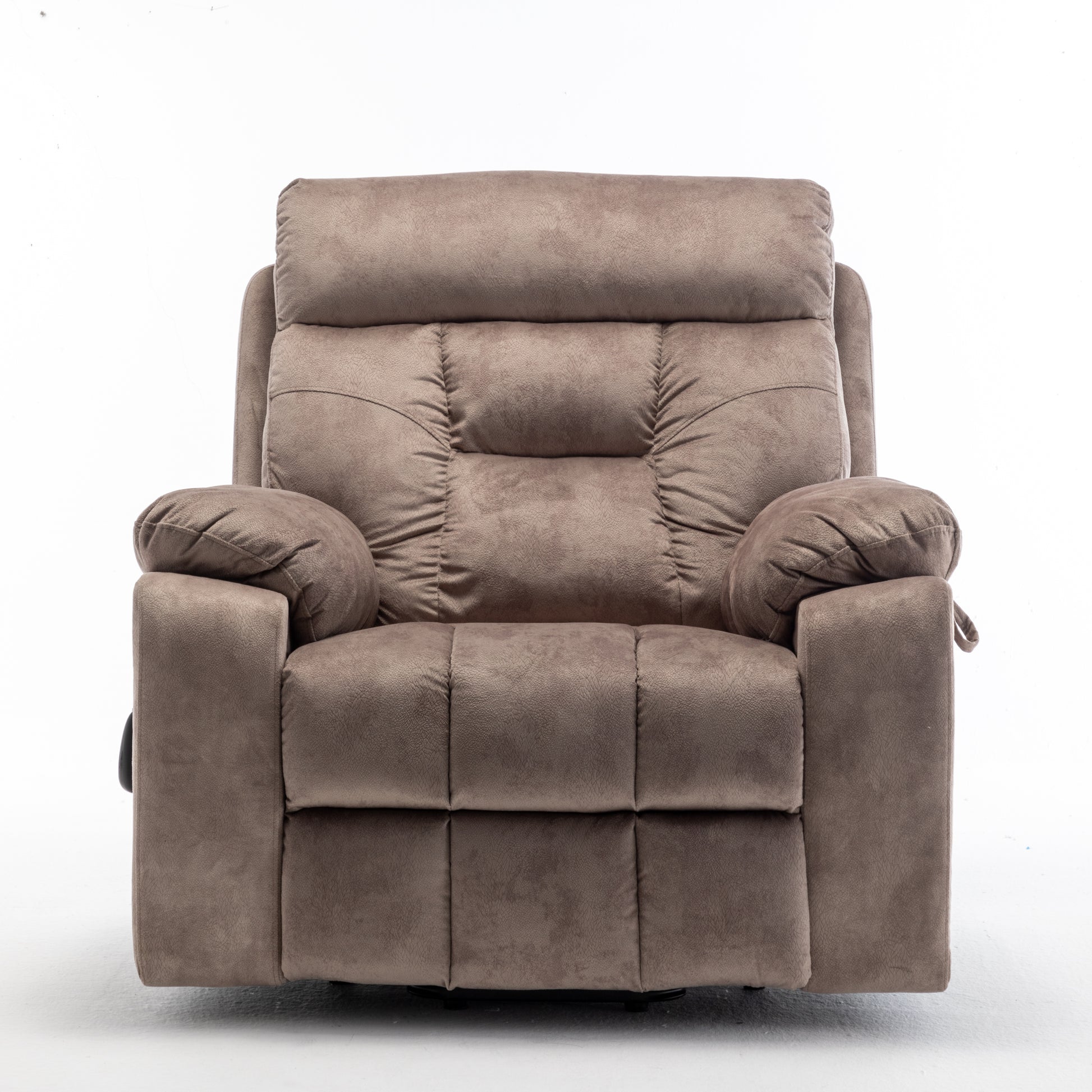 Lounge Chair Lift Chair Relax Sofa Chair Living Room Furniture Living Room Power Elderly Electric Lounge Chair Oversize, Hidden Cup Holder Antique Brown Cotton Velvet