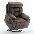 Recliners Lift Chair Relax Sofa Chair Livingroom Furniture Living Room Power Electric Reclining For Elderly Antique Brown Cotton Velvet