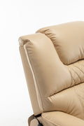 Lounge Chair Lift Chair Relax Sofa Chair Sitting Room Furniture Sitting Room Power Supply Elderly Electric Lounge Chair 180 Degree Lying Flat Beige Yellow Cotton Pu