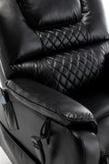 Lounge Chair Lift Chair Relax Sofa Chair Sitting Room Furniture Sitting Room Power Supply Elderly Electric Lounge Chair 180 Degree Lying Flat Black Cotton Pu