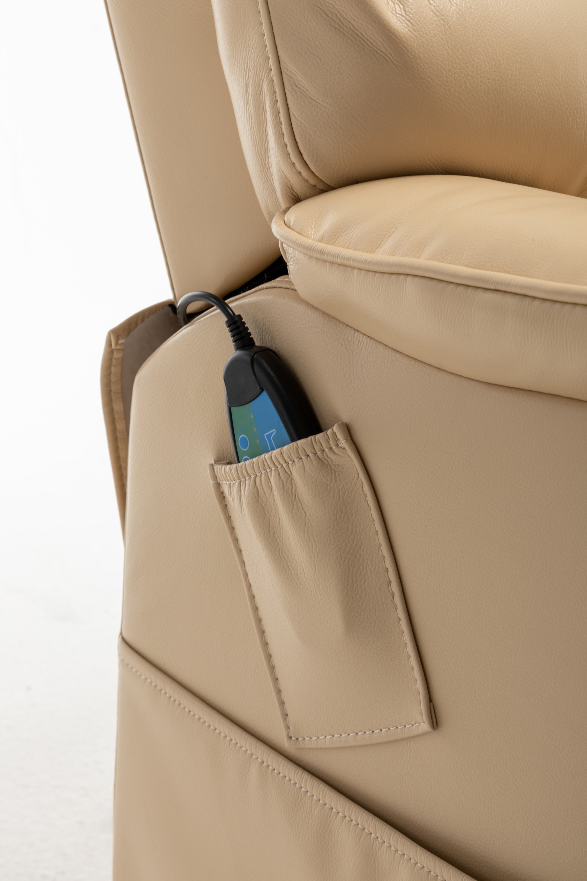 Lounge Chair Lift Chair Relax Sofa Chair Sitting Room Furniture Sitting Room Power Supply Elderly Electric Lounge Chair 180 Degree Lying Flat Beige Yellow Cotton Pu