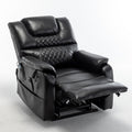 Lounge Chair Lift Chair Relax Sofa Chair Sitting Room Furniture Sitting Room Power Supply Elderly Electric Lounge Chair 180 Degree Lying Flat Black Cotton Pu