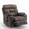 Recliners Lift Chair Relax Sofa Chair Livingroom Furniture Living Room Power Electric Reclining For Elderly Antique Brown Cotton Velvet