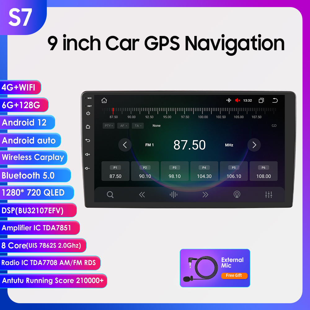 7s Series 9" Double 2Din Touchscreen Android 12