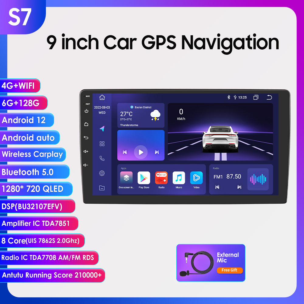 7s Series 9" Double 2Din Touchscreen Android 12