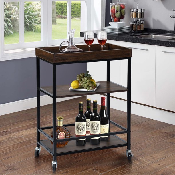 Retro Kitchen Serving Cart and Islands, Rolling