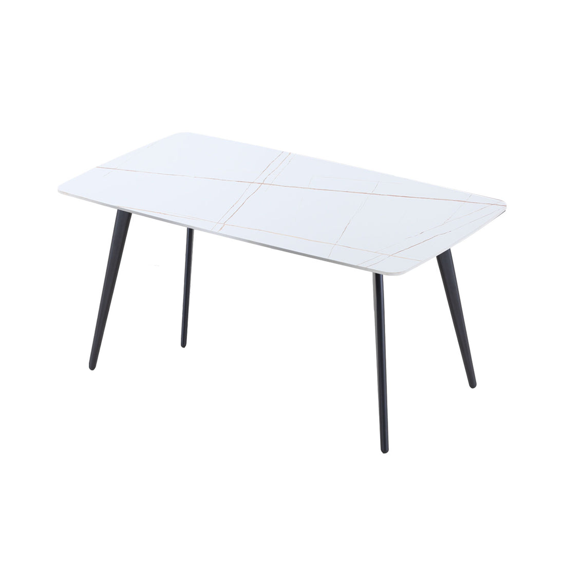 Porcelain Dining Table White 63'' White Foam Ceramic