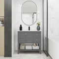 Bathroom Vanity With Soft Close Drawers and Gel 2-rock grey-2-soft close