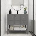 Bathroom Vanity With Soft Close Drawers and Gel 2-rock grey-2-soft close