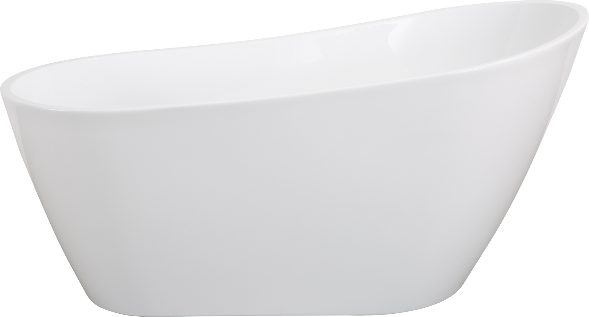 Contemporary High Gloss Acrylic Freestanding Soaking Bathtub With Chrome Overflow In White, Cupc Certified 63*31.5 22A04 63 White Fiberglass Acrylic