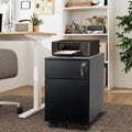 2 Drawer Mobile File Cabinet With Lock Metal