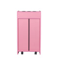 Locking Beauty Salon Storage Cabinet Hair Dryer Holder Stylist Equipment Drawer Pink Mdf