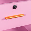 Locking Beauty Salon Storage Cabinet Hair Dryer Holder Stylist Equipment Drawer Pink Mdf