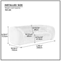 Mid Century Modern Curved Living Room Sofa, 3 Seat Boucle Fabric Couch For Bedroom, Office, Apartment, White White Fabric